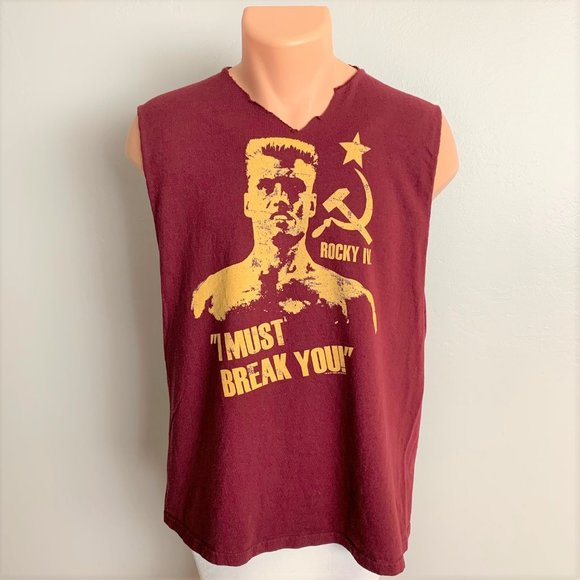 Delta Other - Rocky 4 Ivan Drago Maroon Custom Muscle Tee